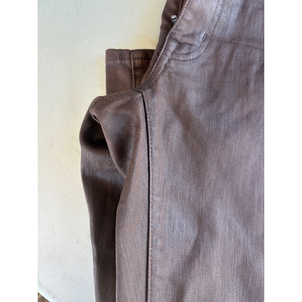 Black Label Lauren Ralph Lauren Coated Skinny Jeans Women's 6 Brown Pants - Picture 12 of 14